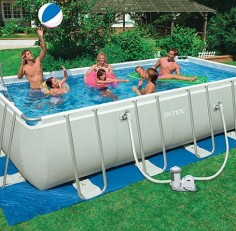 Бассейн INTEX прямоугольный Rectangular Ultra Frame 549х274х132 (комплект)