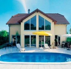 Бассейн Unipool овальный Royal глубина 1,5 м размер 12,6х6,0 м